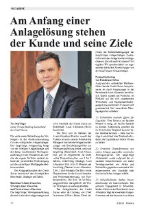 Am Anfang einer Anlagelösung stehen der Kunde und seine Ziele